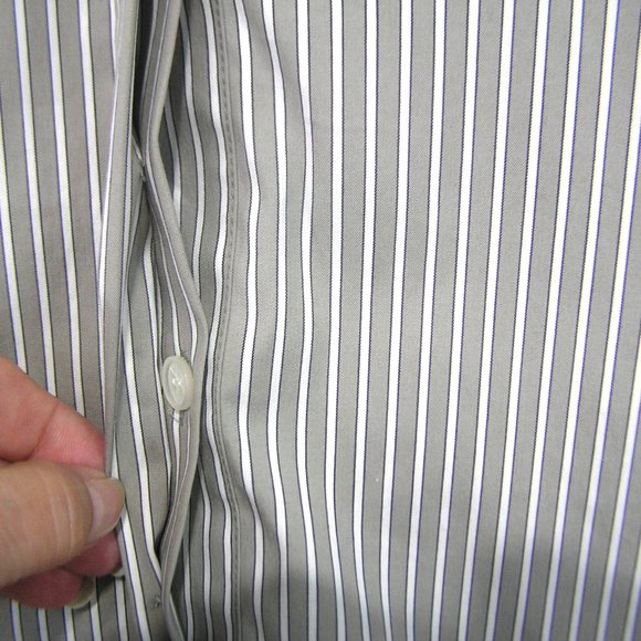 LAFAYETTE 148 GRAY STRIPED TUNIC MEDIUM - Picture 3 of 9